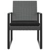 vidaXL Garden Dining Chairs 2 pcs Dark Grey PP Rattan