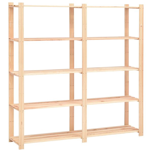 vidaXL 5-Tier Storage Racks 3 pcs 170x38x170 cm Solid Pinewood 500 kg