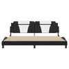 vidaXL Bed Frame "Viana" without Mattress Black and White 193x203 cm Faux Leather