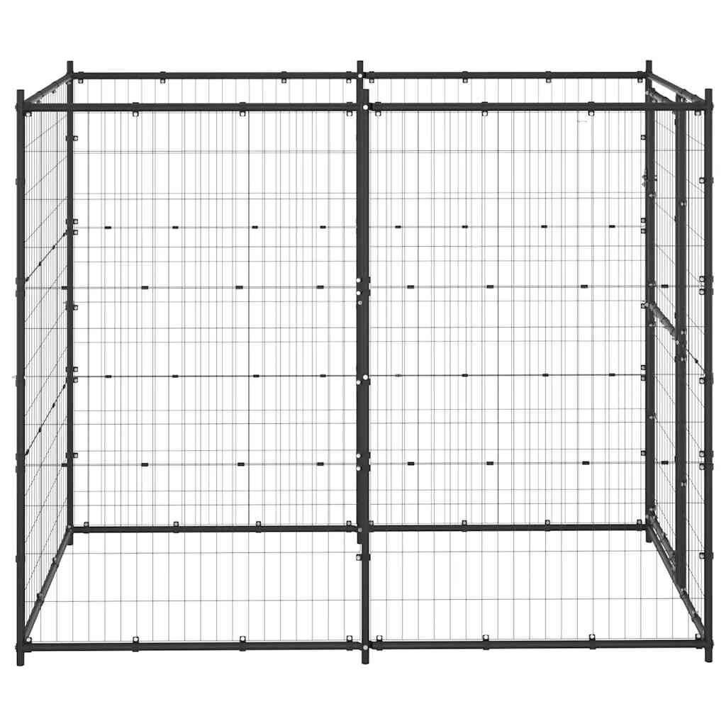 vidaXL Outdoor Dog Kennel Steel 110x220x180 cm