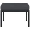 vidaXL Garden Footstools with Grey Cushions 2 pcs 60x60x35 cm Steel