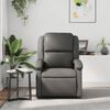 vidaXL Recliner Chair Grey Faux Leather