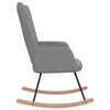 vidaXL Rocking Chair Light Grey Fabric