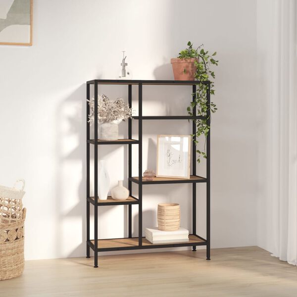 vidaXL Book Shelf 80x30x120 cm Steel and Engineered Wood
