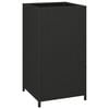 vidaXL Trash Bin Black 40x40x80 cm Poly Rattan