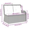 vidaXL Garden Bench with Cushion Grey Poly rattan