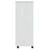 vidaXL Rolling Cabinet with Drawers MOSS White Solid Wood Pine