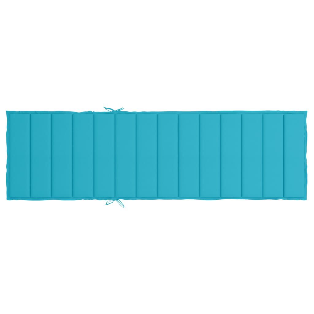 vidaXL Sun Lounger Cushion Turquoise Oxford Fabric