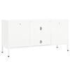 vidaXL TV Cabinet White 105x35x52 cm Steel and Glass