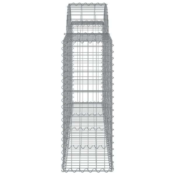 vidaXL Arched Gabion Baskets 9 pcs 200x30x80/100 cm Galvanised Iron