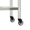 vidaXL Kitchen Work Table with Wheels 55x30x85 cm Stainless Steel
