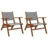 vidaXL Garden Chairs 2 pcs Solid Acacia Wood