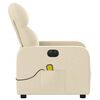 vidaXL Electric Massage Recliner Chair Cream Fabric