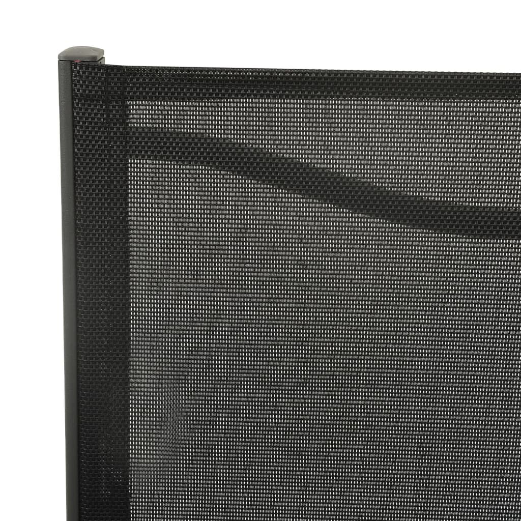 vidaXL Garden Chairs 2 pcs Textilene and Steel Black and Anthracite