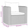 vidaXL Single Sofa with Cushions Poly Rattan Black