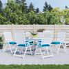 vidaXL Chair Cushions 6 pcs Light Blue 40x40x7 cm Oxford Fabric