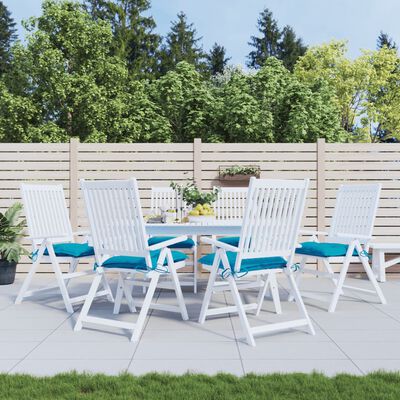 vidaXL Chair Cushions 6 pcs Light Blue 40x40x7 cm Oxford Fabric