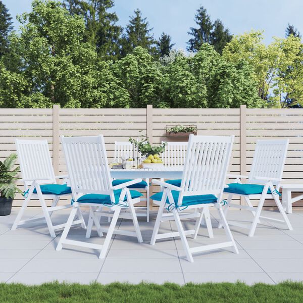 vidaXL Chair Cushions 6 pcs Light Blue 40x40x7 cm Oxford Fabric