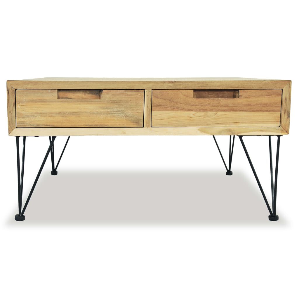 vidaXL Coffee Table 80x80x40 cm Solid Teak