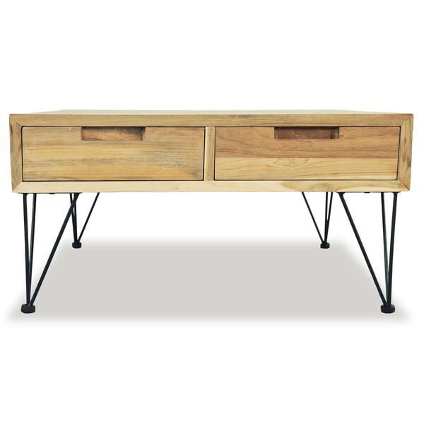 vidaXL Coffee Table 80x80x40 cm Solid Teak