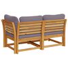 vidaXL 2 Piece Garden Lounge Set with Cushions Solid Wood Acacia