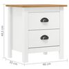 vidaXL Bedside Cabinet Hill 2 pcs White 46x35x49.5 cm Solid Pine Wood