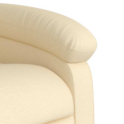 vidaXL Stand up Recliner Chair Cream Fabric