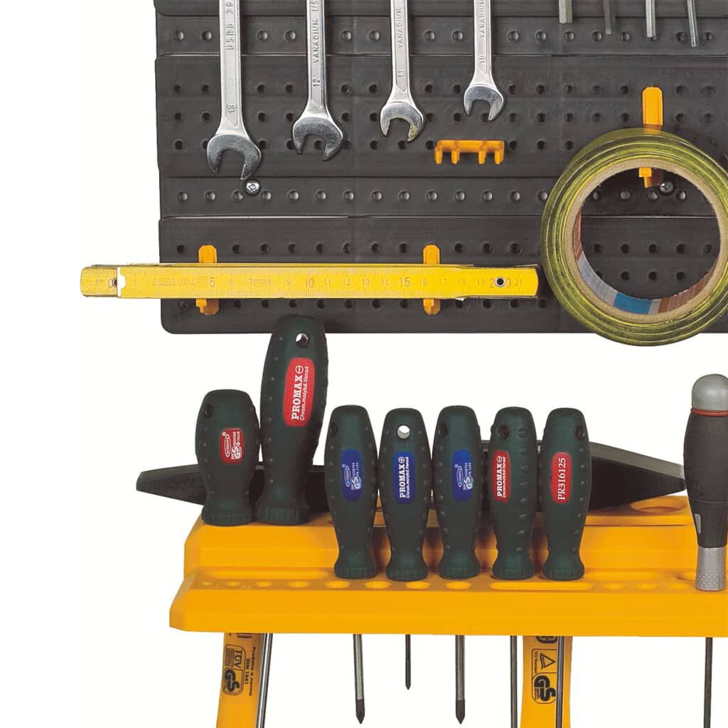vidaXL Tool Wall 646x385 mm 26 Tool Holders PP