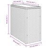 vidaXL Garden Side Table with Glass Top Beige 58x27.5x55 cm Poly Rattan