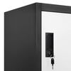 vidaXL Locker Cabinet Anthracite and White 90x40x180 cm Steel