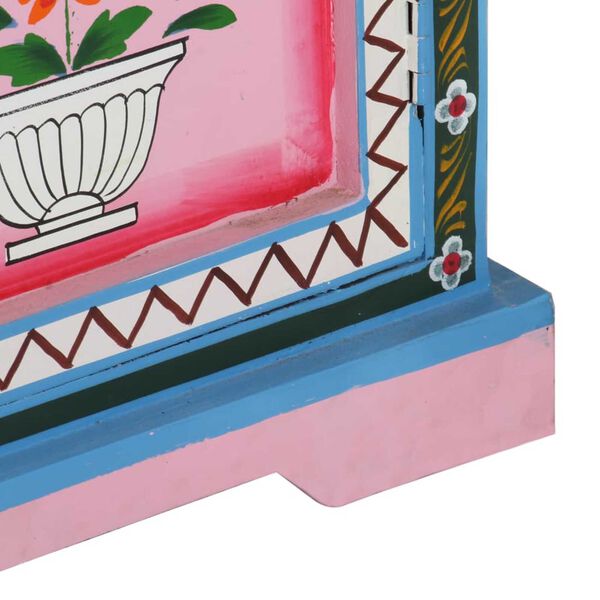 vidaXL Hand-Painted Sideboard Multicolour 110x30x76cm Solid Mango Wood
