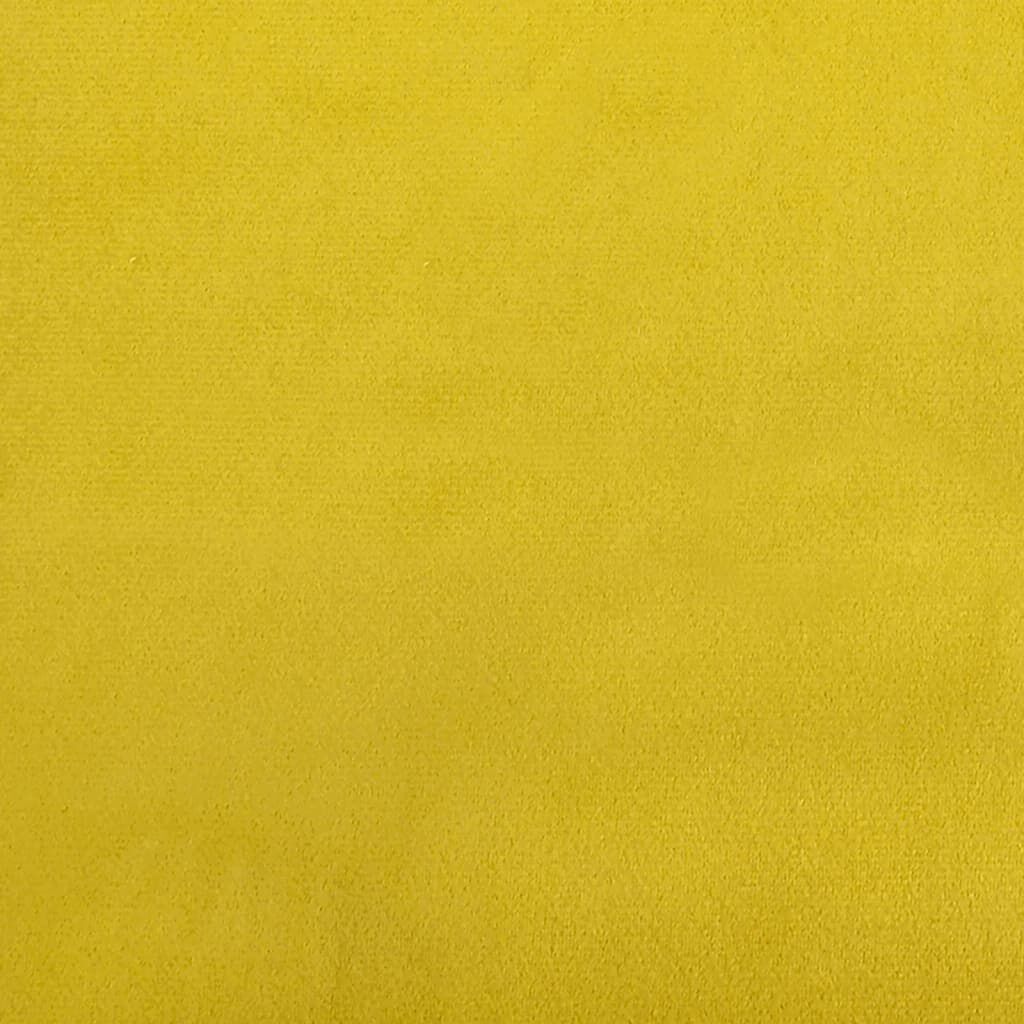 vidaXL Relaxing Chair with a Stool Mustard Yellow Velvet