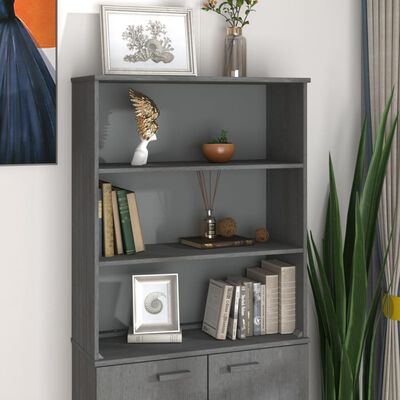 vidaXL Top for Highboard HAMAR Dark Grey 85x35x100cm Solid Wood Pine