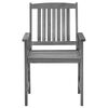 vidaXL Garden Chairs with Cushions 2 pcs Grey Solid Acacia Wood
