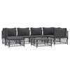 vidaXL 7 Piece Garden Lounge Set with Cushions Anthracite Steel