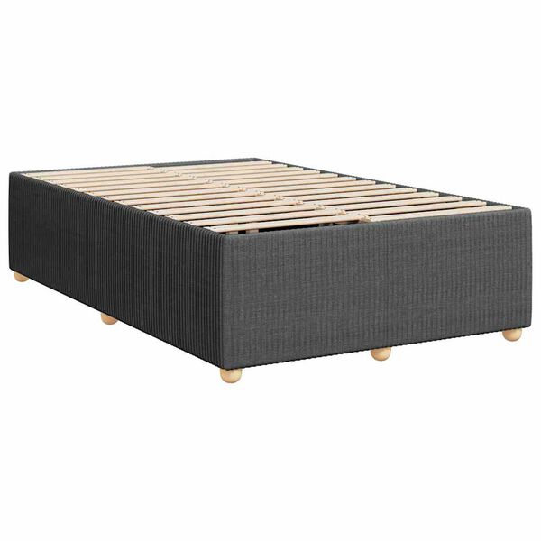 vidaXL Bed Frame without Mattress Dark Grey Full Fabric