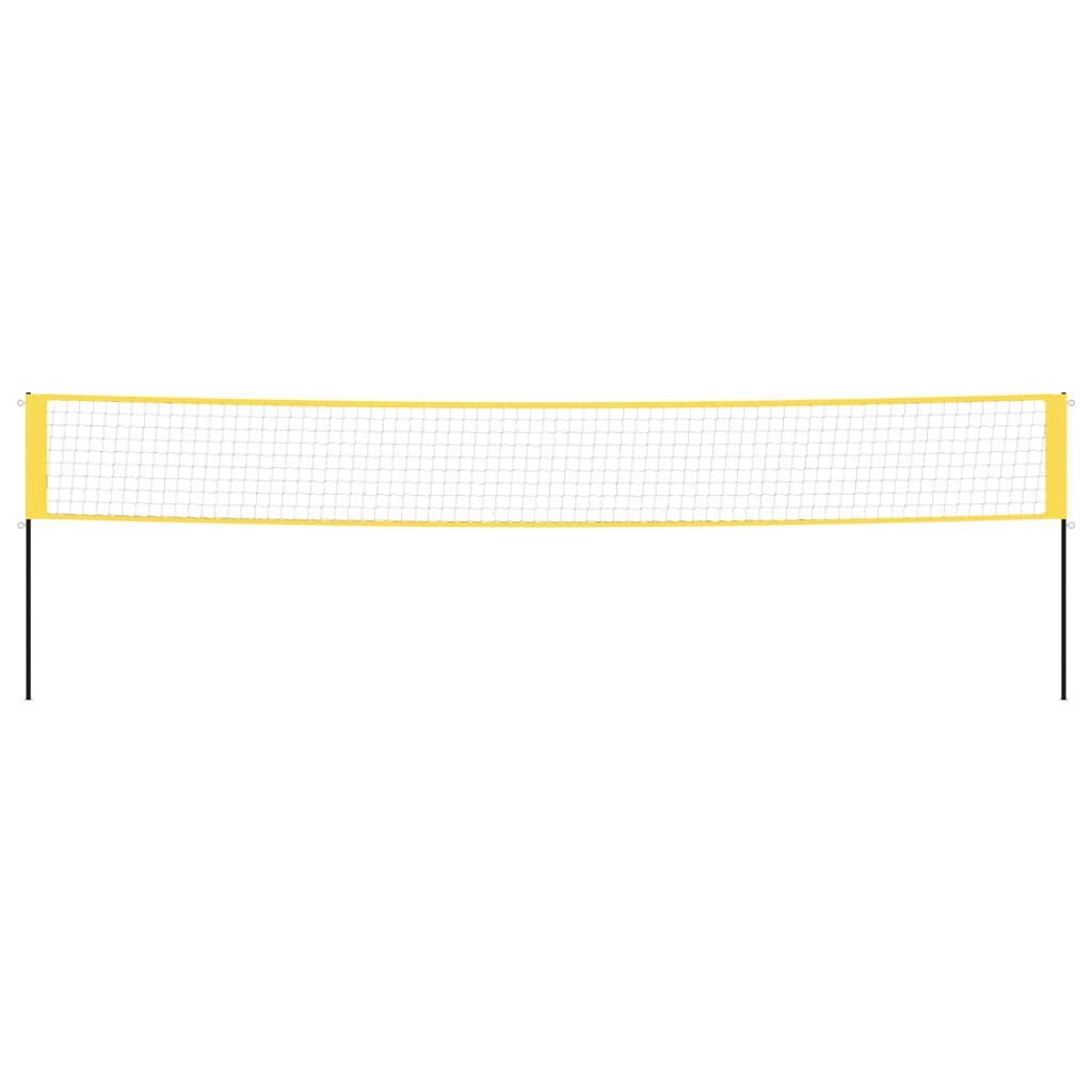 vidaXL Badminton Net Yellow and Black 600x155 cm PE Fabric
