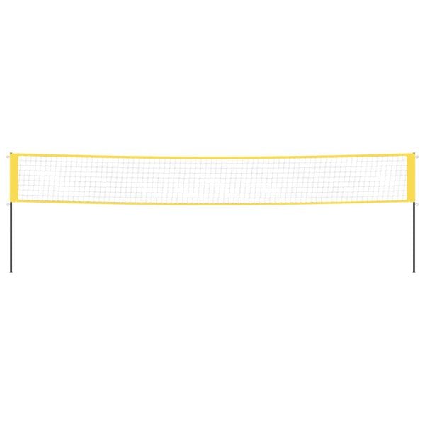 vidaXL Badminton Net Yellow and Black 600x155 cm PE Fabric