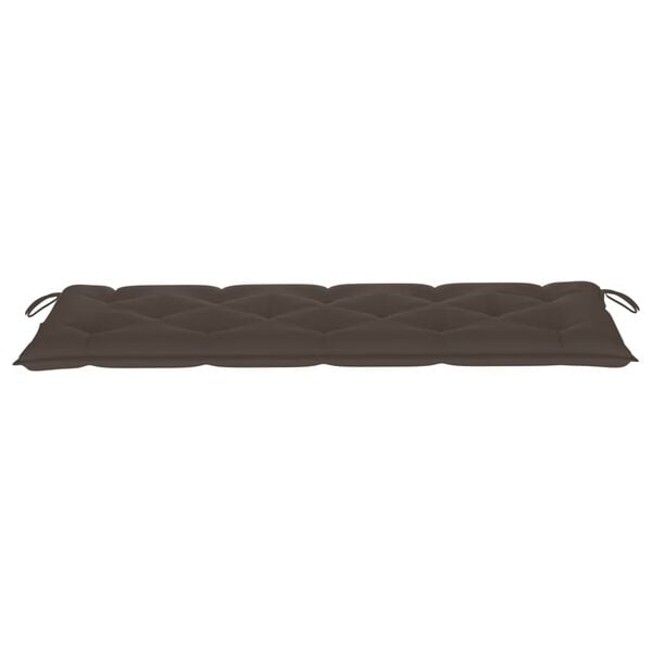 vidaXL Stacking Garden Bench with Cushion 159 cm Solid Teak Wood