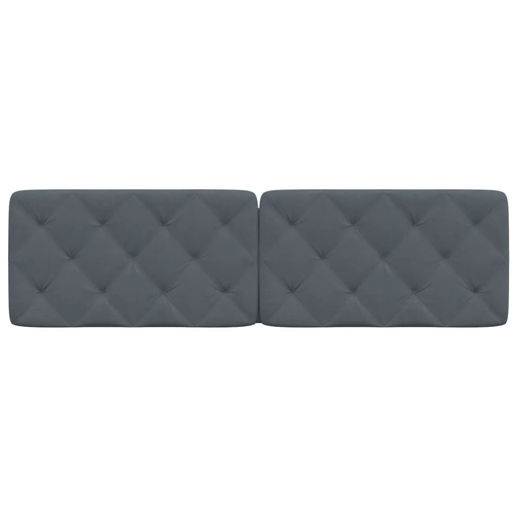 vidaXL Headboard Cushion Dark Grey 183 cm Velvet