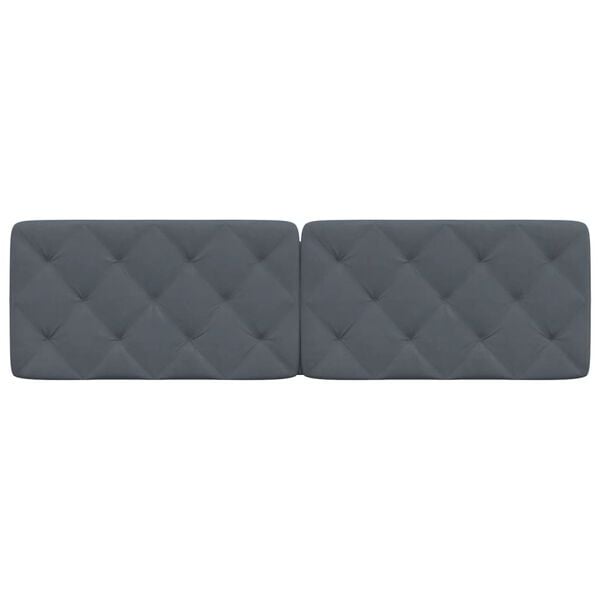 vidaXL Headboard Cushion Dark Grey 183 cm Velvet