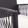vidaXL Garden Armchairs with Cushions 2 pcs Black Poly Rattan
