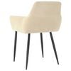 vidaXL Dining Chairs 2 pcs Cream Velvet