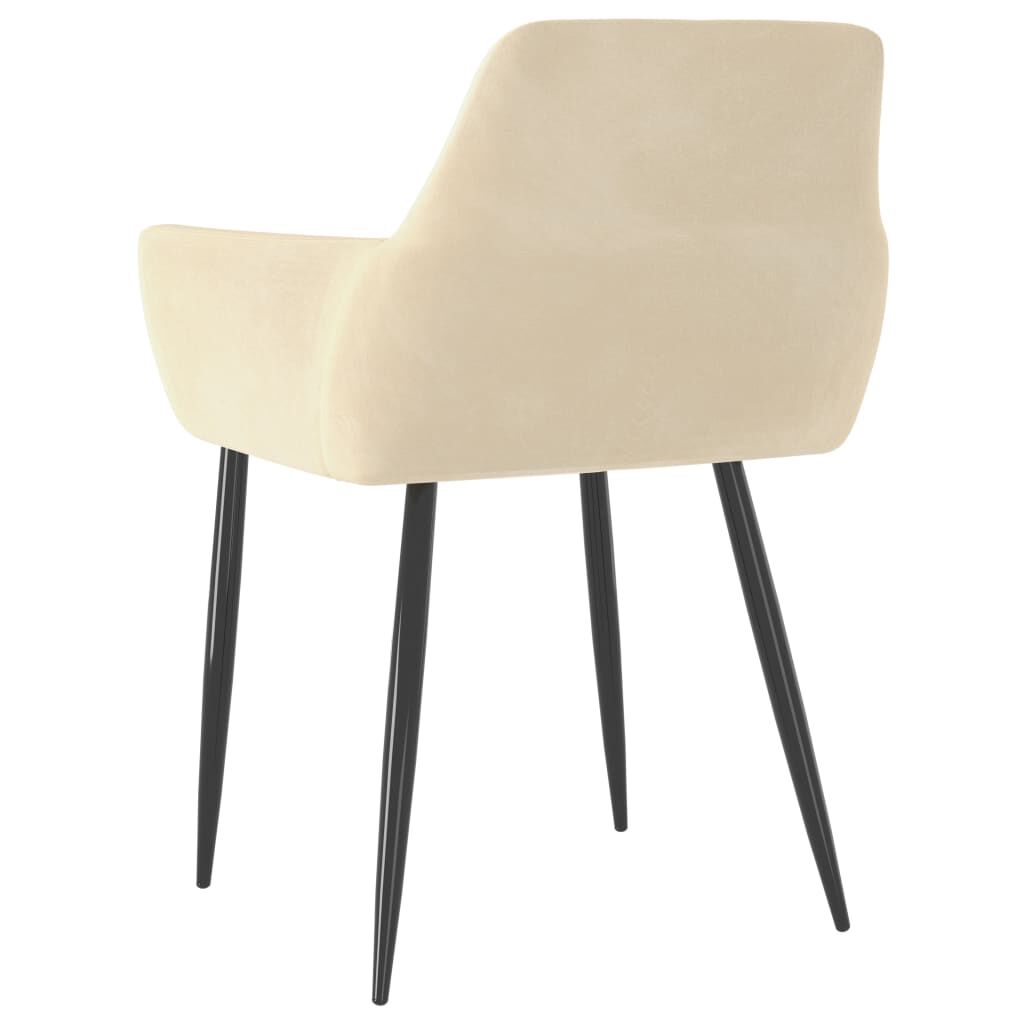 vidaXL Dining Chairs 2 pcs Cream Velvet