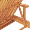 vidaXL Sun Lounger Reclining Red 200 x 67 x 84cm Solid Acacia wood