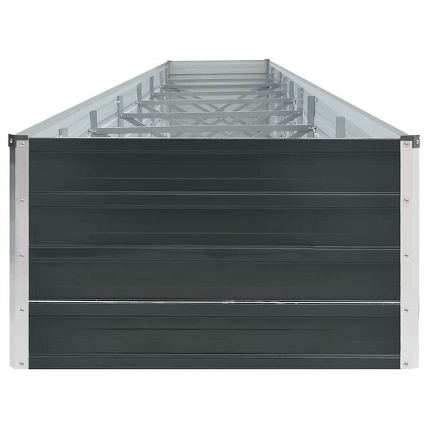 vidaXL Garden Raised Bed Galvanised Steel 600x80x45 cm Anthracite