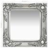 vidaXL Wall Mirror Baroque Style 40x40 cm Silver