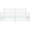 vidaXL Metal Bed Frame without Mattress with Footboard White 193x203cm