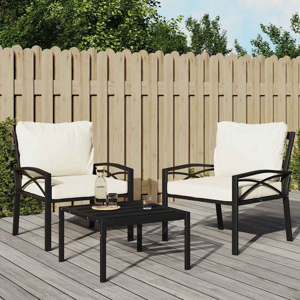 vidaXL Garden Chair with Sand Cushions 68x76x79 cm Steel