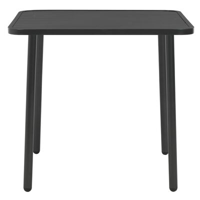 vidaXL Garden Table Dark Grey 80x80x72 cm Steel
